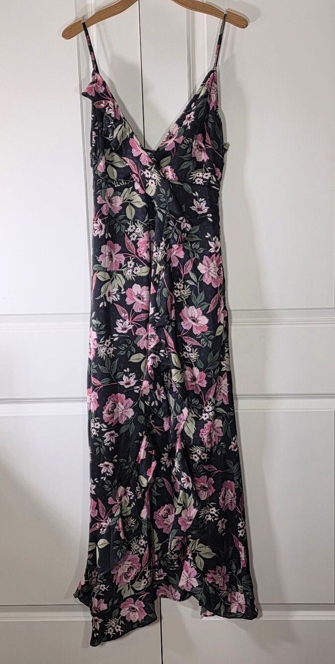Dress Forum Women M Floral High Low Maxi Dress Romantic Cottagecore Coquette - Picture 2 of 11